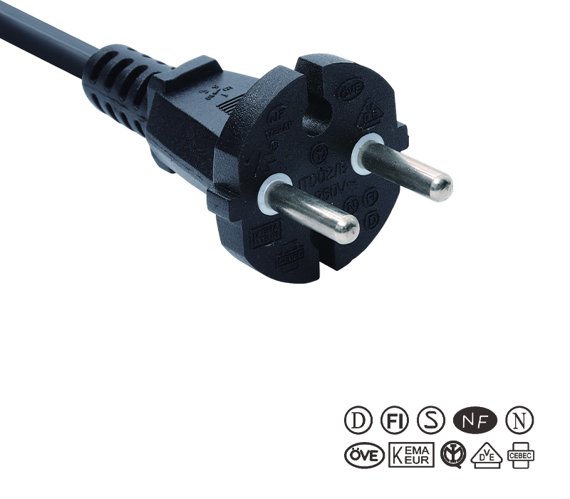 JT002/B/FY002 16A 250V European Standard Two-Pin Tool Plug