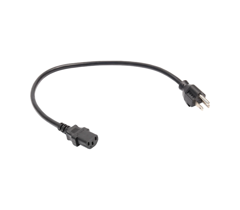 JT-3K+JT-ST3 15A 125V Three-Pin US Standard Plug With Cable Clamp And IEC Connector C13