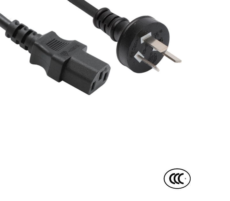 C3-10C+JT-ST3 10A 250V Three-Pin China Standard Plug with IEC Connector C13