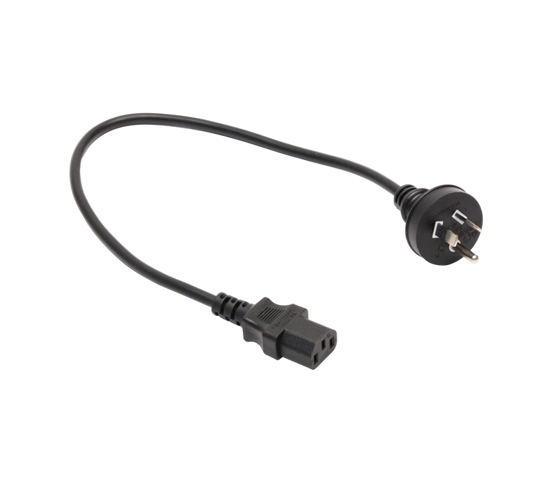 A3-10B+JT-ST3 10A 250V Australian Three-Pin Round Plug with IEC C13 Connector