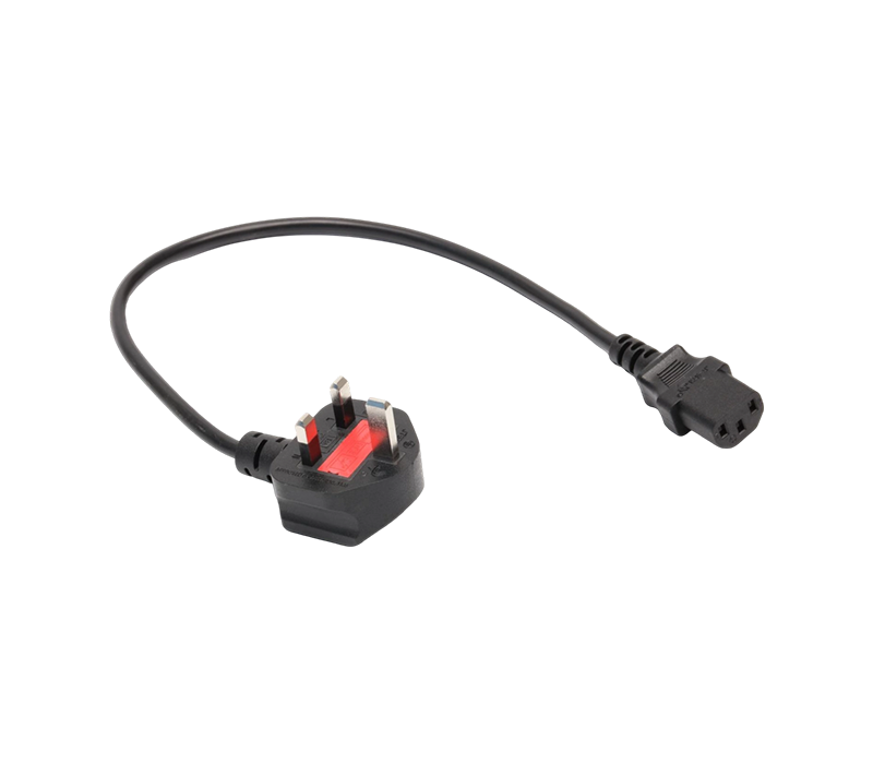 JT006A+JT-ST3 13A 250V British Three-Pin pPlug With Fuse Fitted To IEC Connector C13