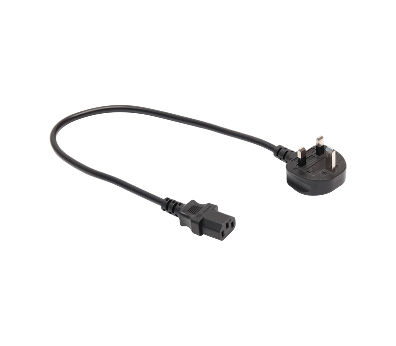 FY006A+JT-ST3 13A 250V British Three-Pin Plug With Fuse Fitted To IEC Connector C13