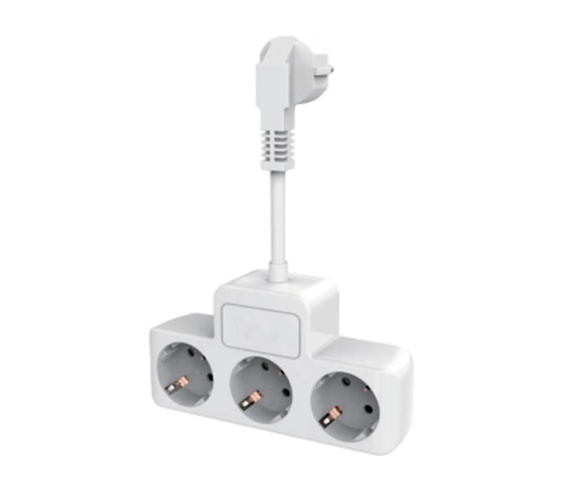 E12wired Power Strip with 3 European-Style Outlets
