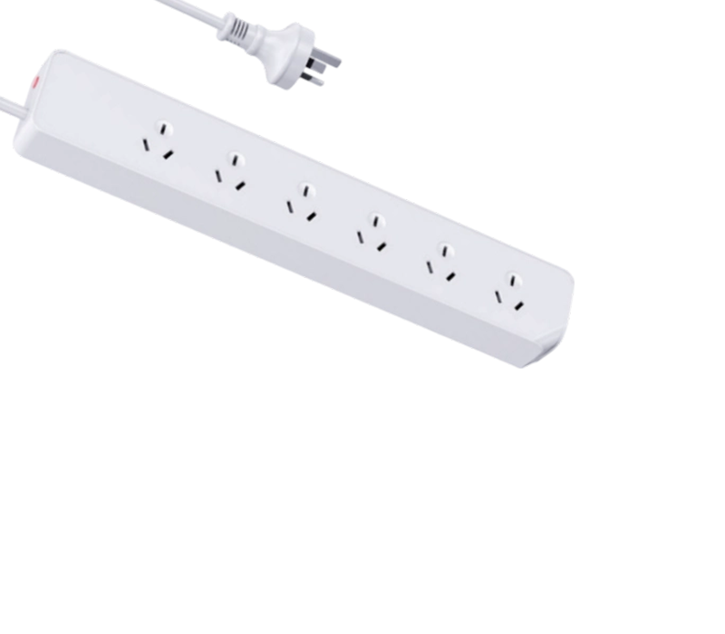 AU02 Australian-Style Power Strip with Six Outlets