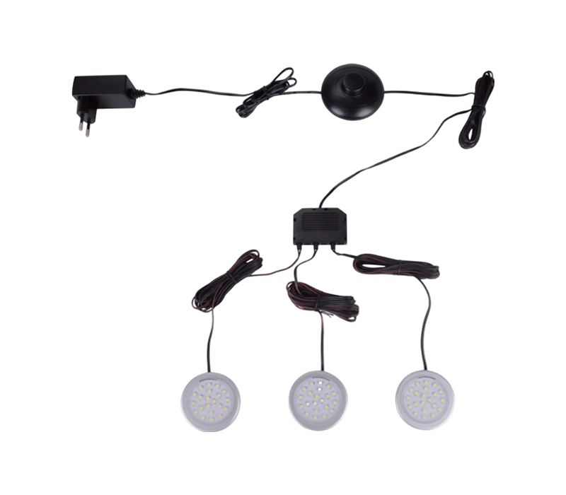 CLS-09 Cabinet Trim Lights with ABS Plastic and Chrome-Plated Housings