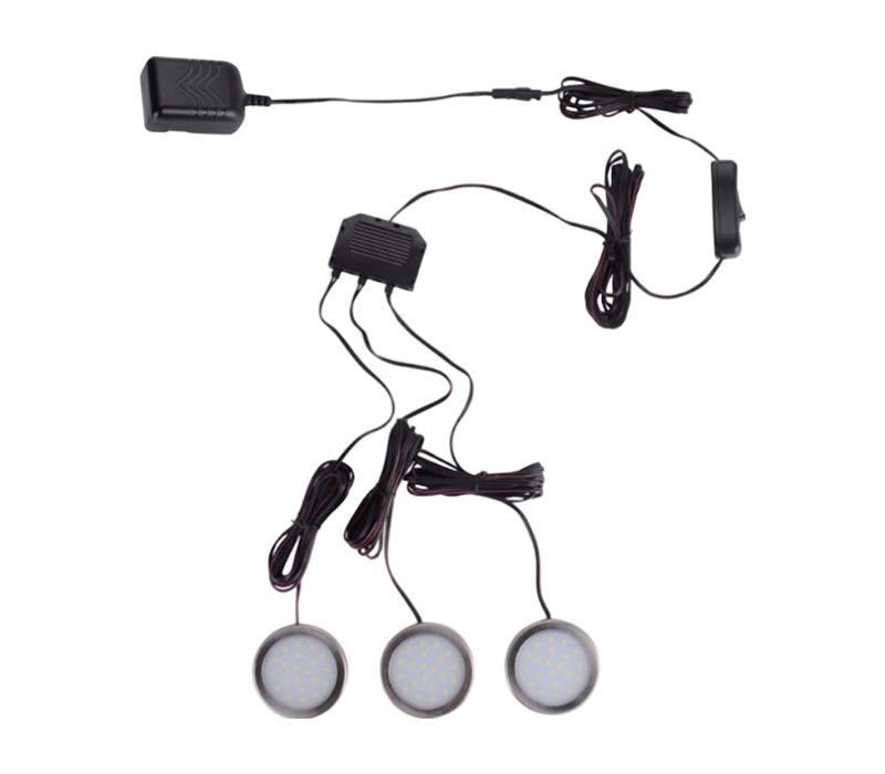 CLS-13 Cabinet Trim Lights Abs Shell with Brushed Nickel Finish